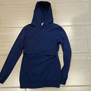 BOOB Nursing Wear hooded sweatshirt in blue